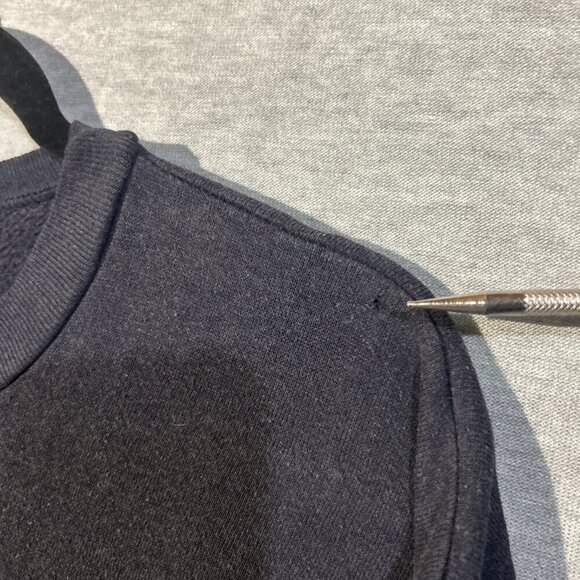 VINTAGE Nutmeg "Germany" Crewneck Sweatshirt XLarge Black Yellow Colorblock 80s - Picture 4 of 5